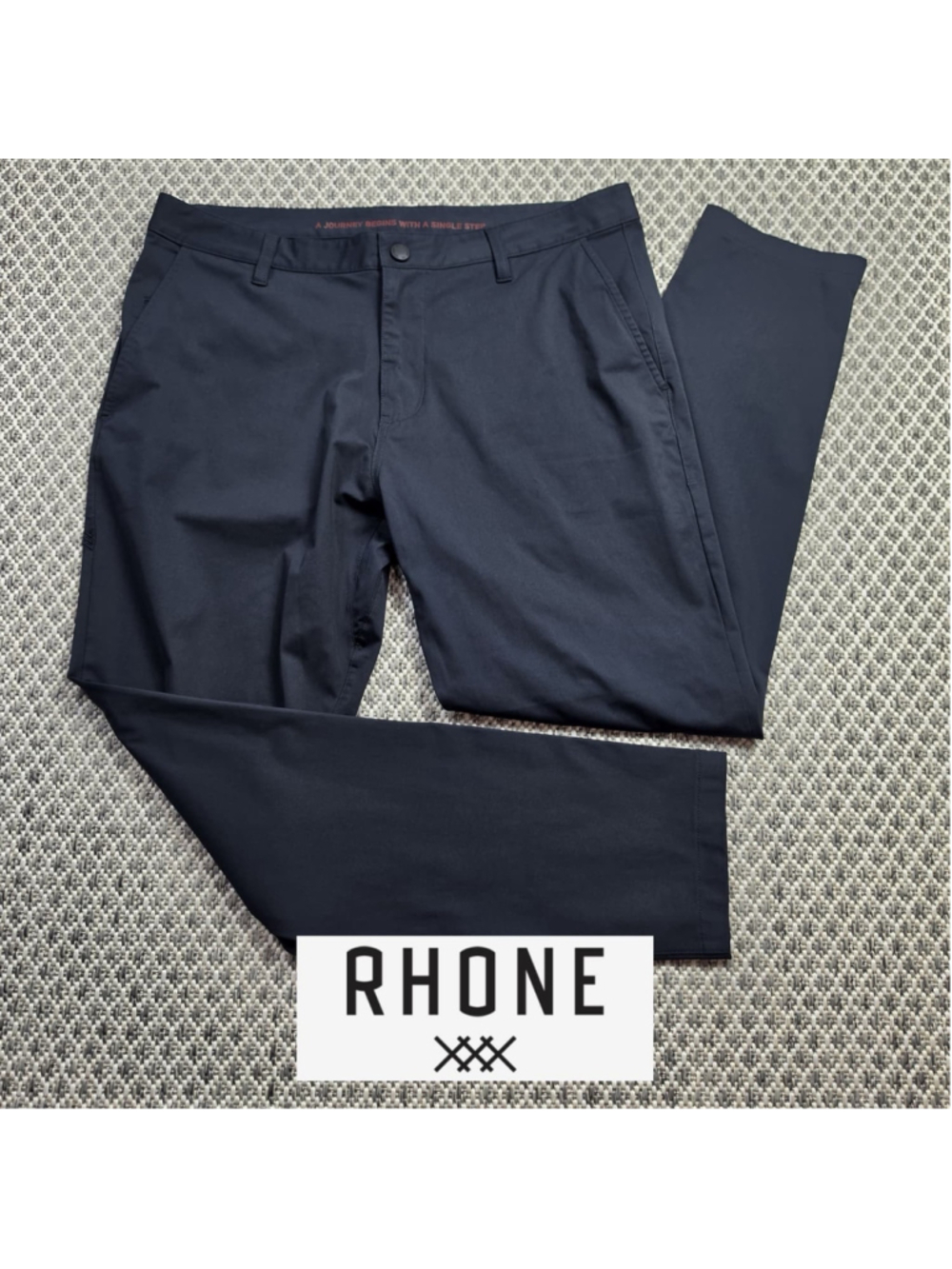 Rhone Commuter Mens Pants Size 34 Black Stretch Performance Golf Travel Chino